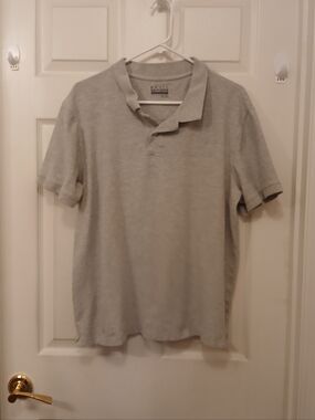 Basic Edition Polo Golf Shirt Men's Size XL Heather Grey Casual Top Vintage